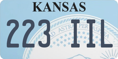 KS license plate 223IIL