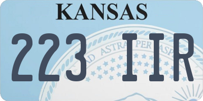 KS license plate 223IIR