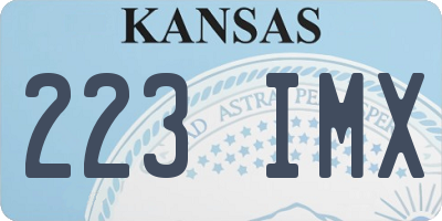KS license plate 223IMX