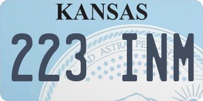 KS license plate 223INM