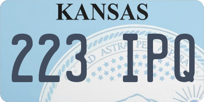 KS license plate 223IPQ