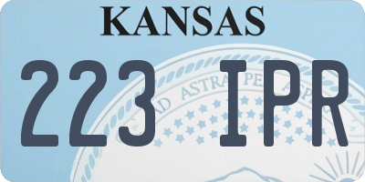 KS license plate 223IPR