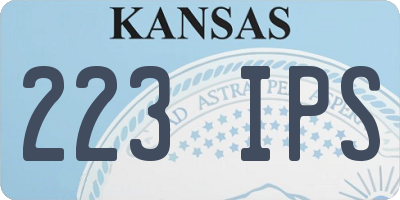 KS license plate 223IPS
