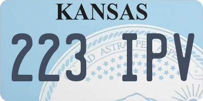 KS license plate 223IPV