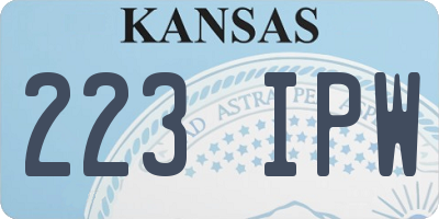KS license plate 223IPW