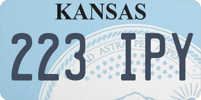 KS license plate 223IPY