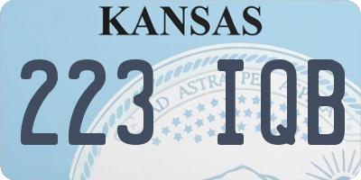 KS license plate 223IQB