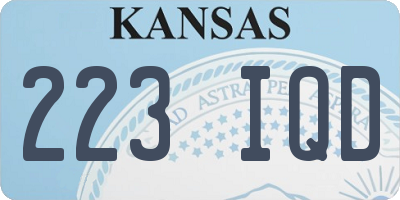 KS license plate 223IQD
