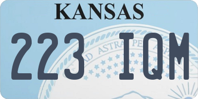 KS license plate 223IQM