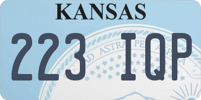 KS license plate 223IQP