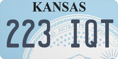 KS license plate 223IQT