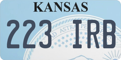 KS license plate 223IRB