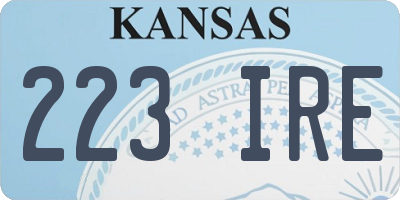 KS license plate 223IRE