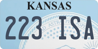 KS license plate 223ISA