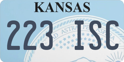 KS license plate 223ISC