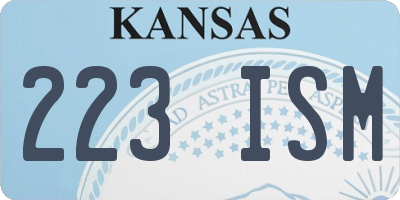 KS license plate 223ISM