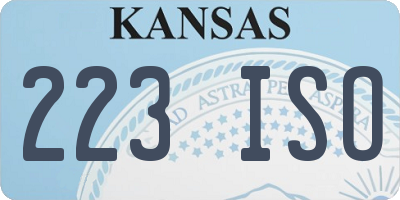 KS license plate 223ISO
