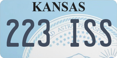 KS license plate 223ISS