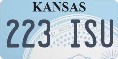 KS license plate 223ISU