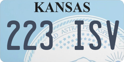 KS license plate 223ISV