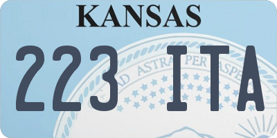 KS license plate 223ITA