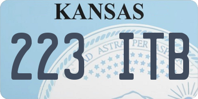KS license plate 223ITB