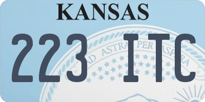 KS license plate 223ITC