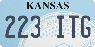 KS license plate 223ITG