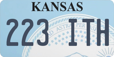 KS license plate 223ITH