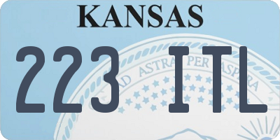 KS license plate 223ITL