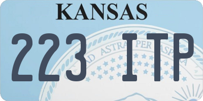 KS license plate 223ITP