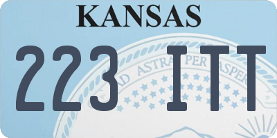 KS license plate 223ITT