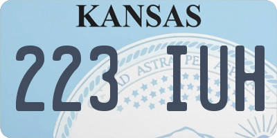 KS license plate 223IUH