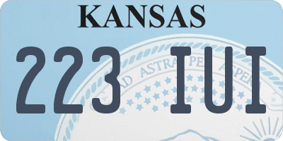 KS license plate 223IUI