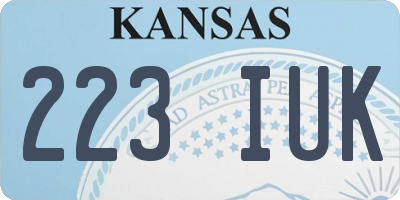 KS license plate 223IUK