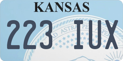 KS license plate 223IUX