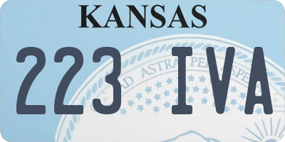 KS license plate 223IVA