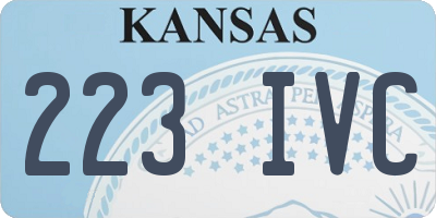 KS license plate 223IVC
