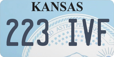 KS license plate 223IVF