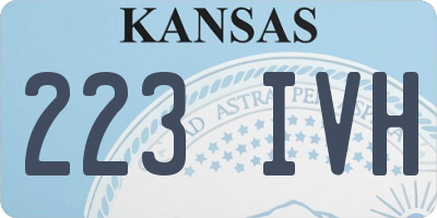 KS license plate 223IVH