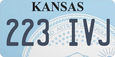 KS license plate 223IVJ
