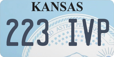 KS license plate 223IVP
