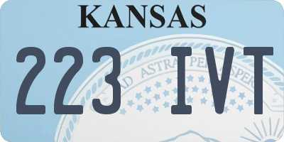 KS license plate 223IVT
