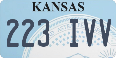 KS license plate 223IVV