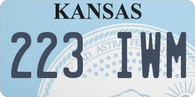KS license plate 223IWM