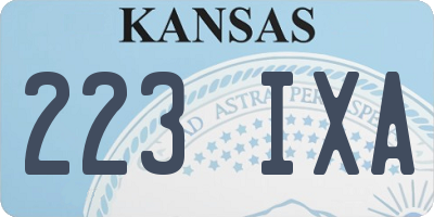 KS license plate 223IXA