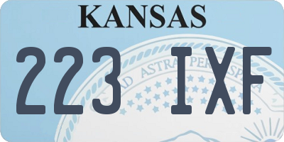 KS license plate 223IXF
