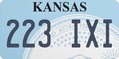 KS license plate 223IXI