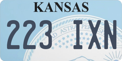 KS license plate 223IXN