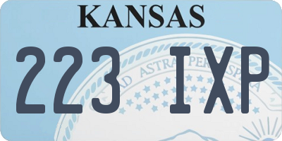 KS license plate 223IXP